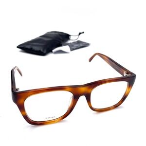 CELINE Eyeglasses Tortoiseshell Acetate Frames CL50018i Square‎ Made in Italy